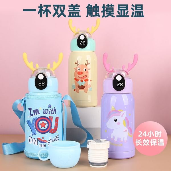 children's straw pot intelligent temperature display 316 stainless steel heat preservation antler bouncing student water cup
children's straw pot intelligent temperature display 316 stainless steel heat preservation antler bouncing student water cup