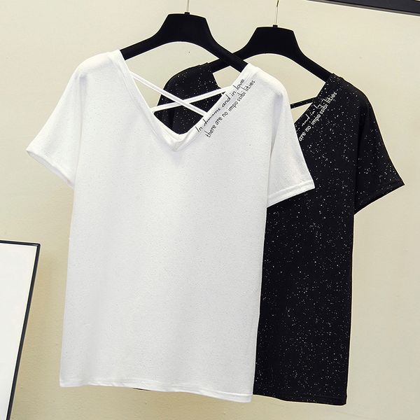 Letter of Printing Harajuku Sequjoulas Shirt Large Plus Size -4xl Female Cotton Summer 2021 New Spaghetti Short Sleeve v Neck Topos t Ys66, White
Letter of Printing Harajuku Sequjoulas Shirt Large Plus Size -4xl Female Cotton Summer 2021 New Spaghetti Short Sleeve v Neck Topos t Ys66, White