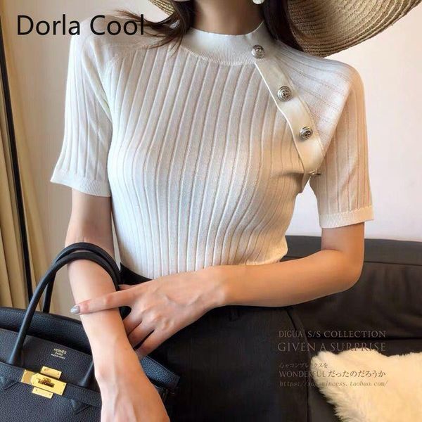 women's sweaters knitted hollow out designer buttons solid super elastic chic jumpers lady's sweet pullover tees, White;black
women's sweaters knitted hollow out designer buttons solid super elastic chic jumpers lady's sweet pullover tees, White;black