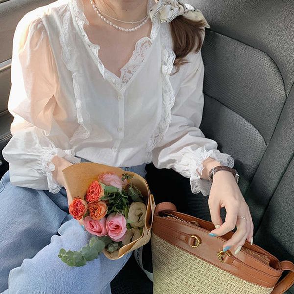 women's knits & tees elegant blouse and women lace chiffon white long sleeve design thin v-neck shirts casual office summ
women's knits & tees elegant blouse and women lace chiffon white long sleeve design thin v-neck shirts casual office summ