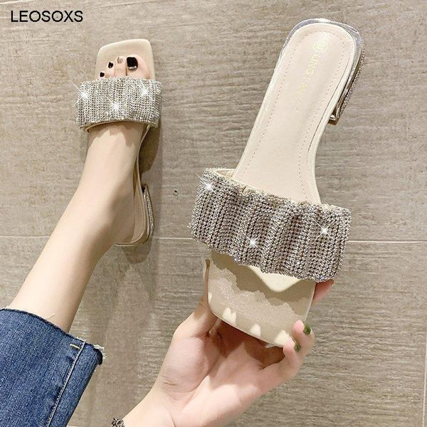 slippers women's summer wear 2021 fashion all-match square toe thick with rhinestone one-word sandals, Black
slippers women's summer wear 2021 fashion all-match square toe thick with rhinestone one-word sandals, Black