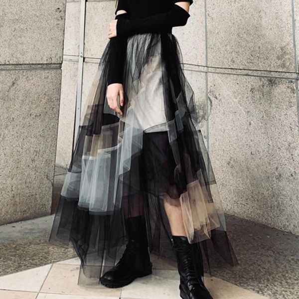 skirts runway pleated tulle skirt high waist luxury soft mesh long for women 2021 spring design, Black
skirts runway pleated tulle skirt high waist luxury soft mesh long for women 2021 spring design, Black
