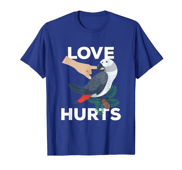 love hurts african grey parrot biting funny gift t-shirt, White;black
love hurts african grey parrot biting funny gift t-shirt, White;black