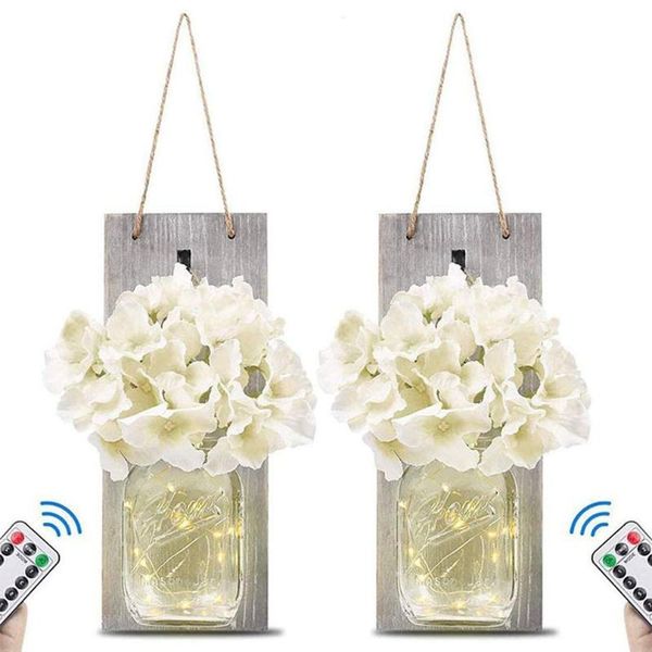 mason jar wall sconces fairy lights vintage wrought iron hook silk hydrangea flower with remote control led strip lights
mason jar wall sconces fairy lights vintage wrought iron hook silk hydrangea flower with remote control led strip lights