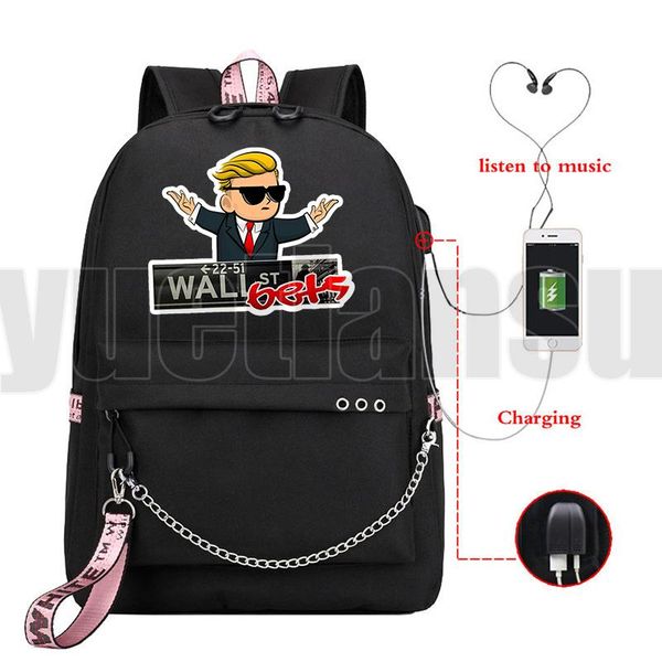 backpack wallstreetbets schoolbag usb charging gamesschool bags for teenage girls wsb zipper bookbag sac a dos
backpack wallstreetbets schoolbag usb charging gamesschool bags for teenage girls wsb zipper bookbag sac a dos