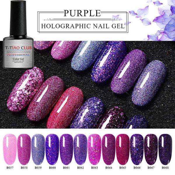 nail gel t-tiao club 7ml holographic purple glitter uv polish rainbow super shine shimmer manicure soak off art varnish, Red;pink
nail gel t-tiao club 7ml holographic purple glitter uv polish rainbow super shine shimmer manicure soak off art varnish, Red;pink