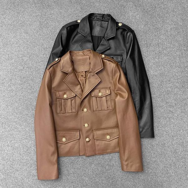 women's leather & faux autumn 2021 spring fashion genuine pockets jackets coat c109, Black
women's leather & faux autumn 2021 spring fashion genuine pockets jackets coat c109, Black