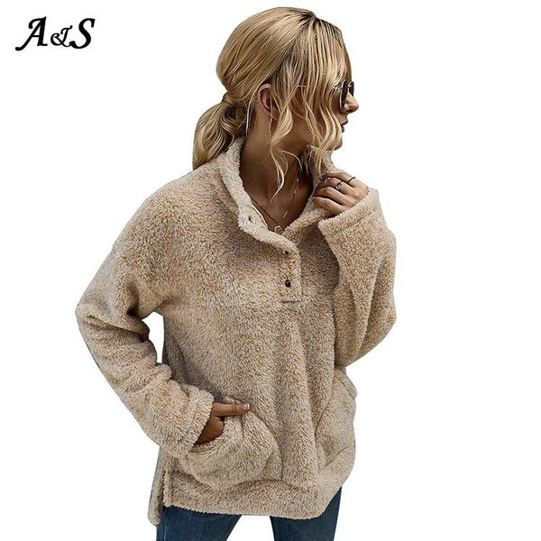 women's hoodies & sweatshirts anbenser solid color faux fur hooded women winter warm soft pullover female oversized casual loose teddy, Black
women's hoodies & sweatshirts anbenser solid color faux fur hooded women winter warm soft pullover female oversized casual loose teddy, Black