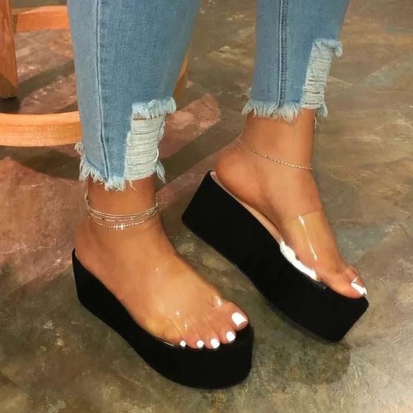 platform sandals women shoes new bling high heel pumps wedges sandals slides slipper peep toe shoes women's summer footwear, Black
platform sandals women shoes new bling high heel pumps wedges sandals slides slipper peep toe shoes women's summer footwear, Black