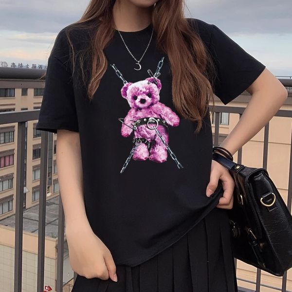 shinjuku kawaii cartoon bear print summer harajuku casual cute women t-shirt loose chic fashion gothic punk black clothing, White
shinjuku kawaii cartoon bear print summer harajuku casual cute women t-shirt loose chic fashion gothic punk black clothing, White