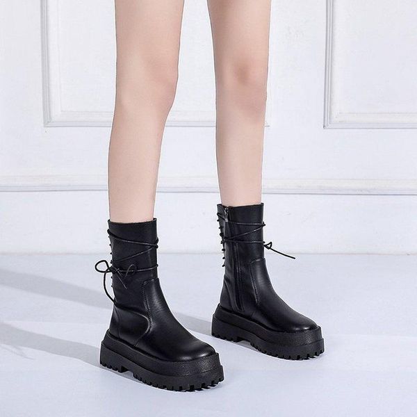 boots pu leather platform ankle women thick bottom shoes autumn winter cross strap chunky motorcycle botas mujer 2021, Black
boots pu leather platform ankle women thick bottom shoes autumn winter cross strap chunky motorcycle botas mujer 2021, Black