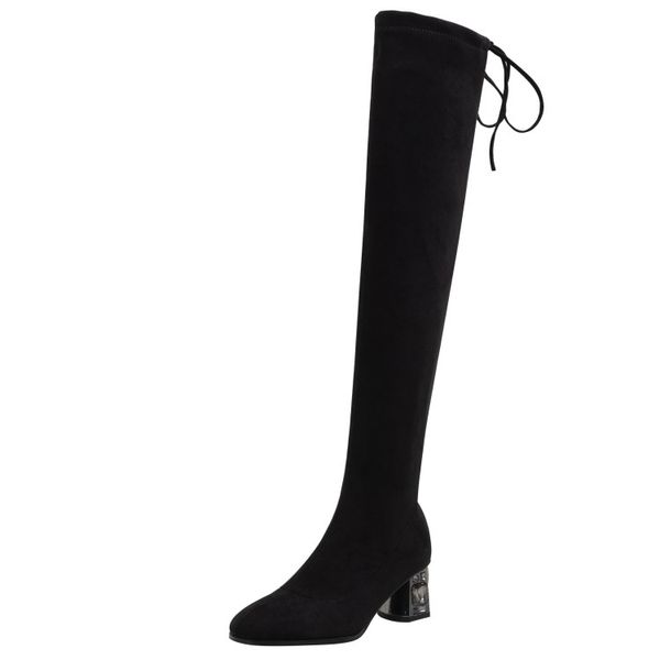 winter knee high boots women designer toe shoes elastic goat suede natural genuine leather buckle block high heel tall boots lady warorwar b, Black
winter knee high boots women designer toe shoes elastic goat suede natural genuine leather buckle block high heel tall boots lady warorwar b, Black