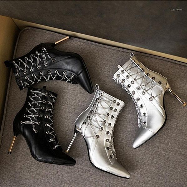 women's shoes boots female pointed stiletto england sliver decoration metal chain tassel black ankle booties
women's shoes boots female pointed stiletto england sliver decoration metal chain tassel black ankle booties