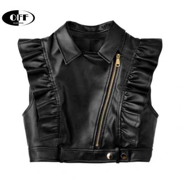 women's vests korean chic pu leather vest waistcoat solid women motorcycle ruffles elegant lady sleeveless zipper mujer, Black;white
women's vests korean chic pu leather vest waistcoat solid women motorcycle ruffles elegant lady sleeveless zipper mujer, Black;white