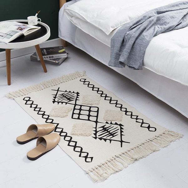 carpets black white carpet for sofa living room bedroom rug cotton tassels yarn dyed 60x90 cm table ruuner bedspread tapestry home decor
carpets black white carpet for sofa living room bedroom rug cotton tassels yarn dyed 60x90 cm table ruuner bedspread tapestry home decor