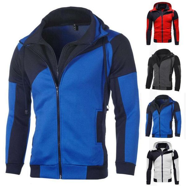 men's hoodies & sweatshirts fake two coat baggy sports running hoodie casual zipper up hooded color block patchwork fashion, Black
men's hoodies & sweatshirts fake two coat baggy sports running hoodie casual zipper up hooded color block patchwork fashion, Black