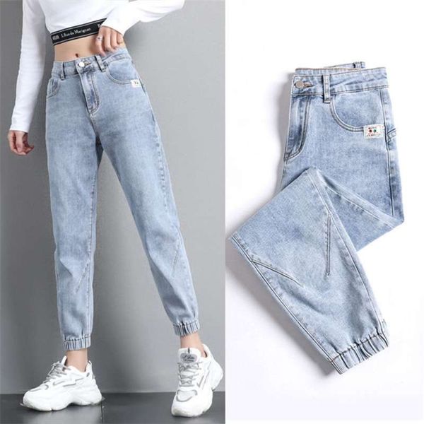 high waisted jean spring loose tight fitting waist leggings feet thin nine points harem pants ins net red trend 210927, Blue
high waisted jean spring loose tight fitting waist leggings feet thin nine points harem pants ins net red trend 210927, Blue