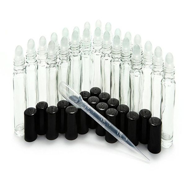 24 clear 10 ml 1/3 oz glass roll on perfume bottles for perfume aromathe with glass roller balls
24 clear 10 ml 1/3 oz glass roll on perfume bottles for perfume aromathe with glass roller balls