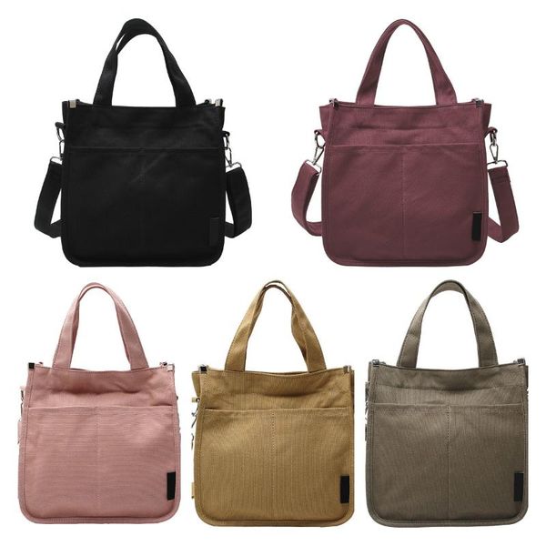duffel bags canvas crossbody tote handbag with external pockets, trendy shoulder bag for daily essentials
duffel bags canvas crossbody tote handbag with external pockets, trendy shoulder bag for daily essentials