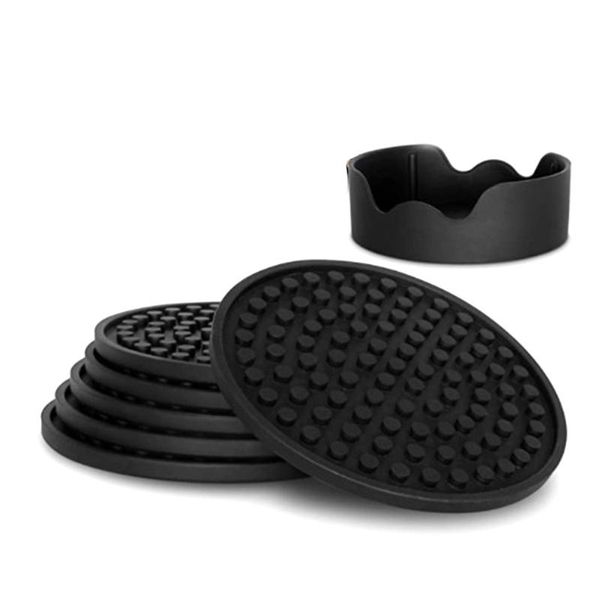 mats & pads drink coasters with holder set of 6 sandstone or stone tables - perfect soft silicone fits all modern gles
mats & pads drink coasters with holder set of 6 sandstone or stone tables - perfect soft silicone fits all modern gles