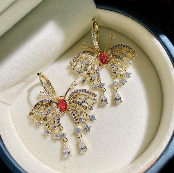 dangle & chandelier butterfly tassel ear buckle color zircon korean style temperament advanced fresh fairy gorgeous ladies insect eardrop, Silver
dangle & chandelier butterfly tassel ear buckle color zircon korean style temperament advanced fresh fairy gorgeous ladies insect eardrop, Silver