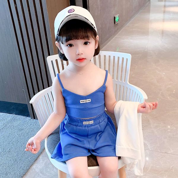 girls' suspender shorts set summer korean baby net red two piece set children's fashion, White
girls' suspender shorts set summer korean baby net red two piece set children's fashion, White