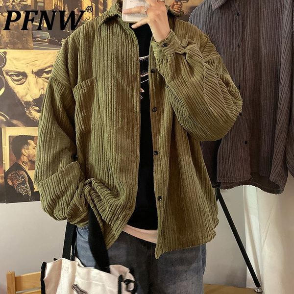 men's casual shirts pfnw pleated ins japanese style 2021 loose corduroy long sleeve shirt gray army green comfortable coat 12x00, White;black
men's casual shirts pfnw pleated ins japanese style 2021 loose corduroy long sleeve shirt gray army green comfortable coat 12x00, White;black