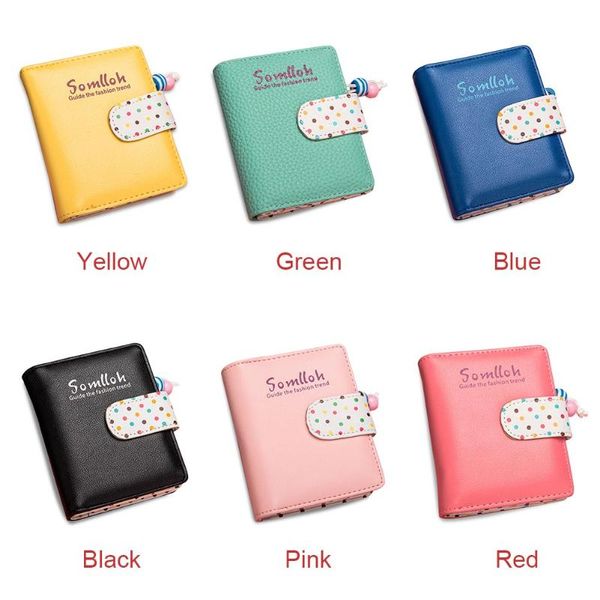 wallets cute candy color women short polka dots wallet pu leather zipper purse cards holder bag wml99, Red;black
wallets cute candy color women short polka dots wallet pu leather zipper purse cards holder bag wml99, Red;black
