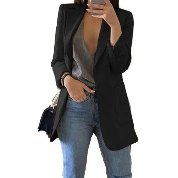 women's suits & blazers women blazer slim jacket plus size long sleeve outwear formal clothes notched collar ladies, White;black
women's suits & blazers women blazer slim jacket plus size long sleeve outwear formal clothes notched collar ladies, White;black