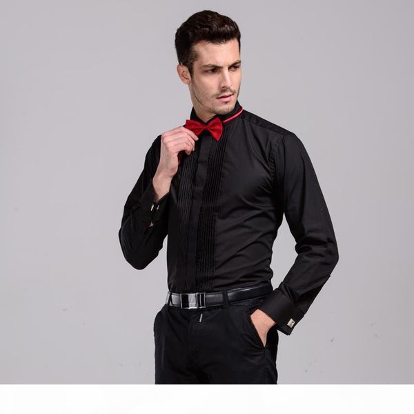 new arrival french cuff wing tip collar men's formal dress shirts tuxedo shirts bridegroom wedding for men stage costume, White;black
new arrival french cuff wing tip collar men's formal dress shirts tuxedo shirts bridegroom wedding for men stage costume, White;black