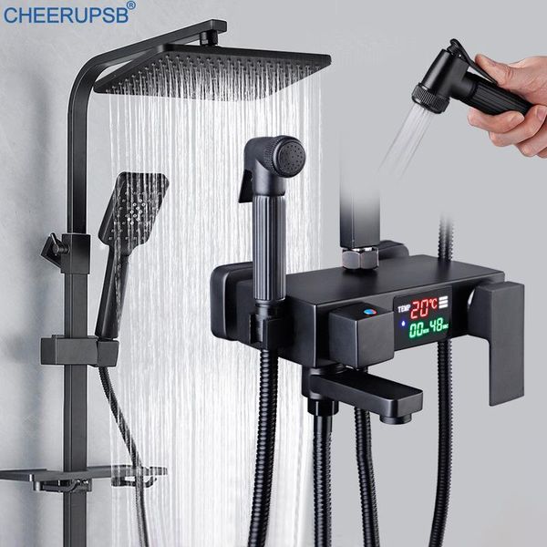digital shower system bathroom wall mount smart thermostatic shower set smart thermostatic bath faucet spa rainfall led torneira
digital shower system bathroom wall mount smart thermostatic shower set smart thermostatic bath faucet spa rainfall led torneira