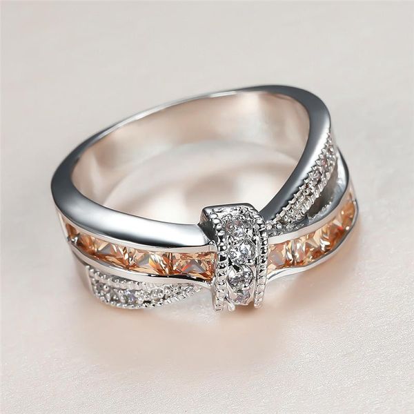 wedding rings luxury female crystal cross ring charm silver color thin cute champagne zircon stone engagement for women, Slivery;golden
wedding rings luxury female crystal cross ring charm silver color thin cute champagne zircon stone engagement for women, Slivery;golden