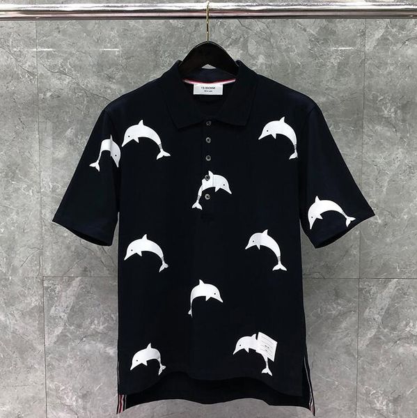 men's polos 2021 fashion brand shirts men women casual slim cotton shirt summer short sleeve dolphin pattern clothing, White;black
men's polos 2021 fashion brand shirts men women casual slim cotton shirt summer short sleeve dolphin pattern clothing, White;black