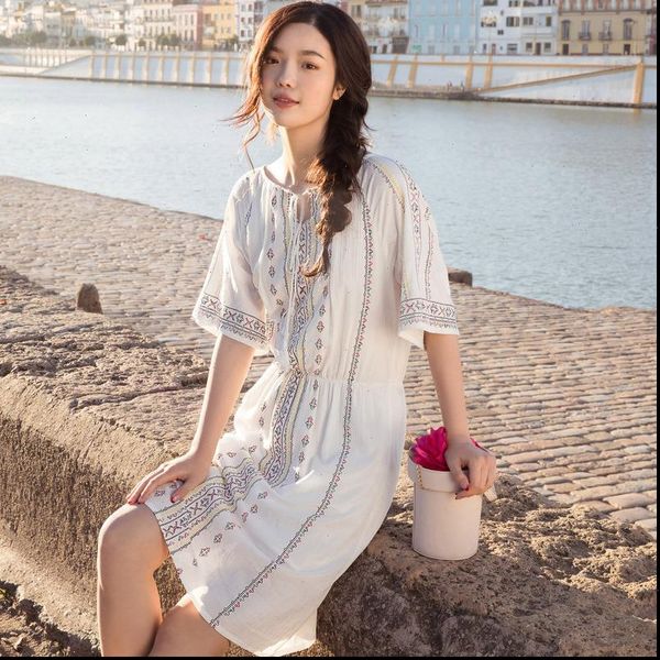 artistic long summer dress half sleeve printing womens dresses new style round collar slim fit ladies dress, Black;gray
artistic long summer dress half sleeve printing womens dresses new style round collar slim fit ladies dress, Black;gray