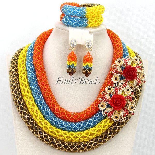 earrings & necklace 2021 nigerian wedding african beads jewelry set colorful crystal yellow bridal amj479, Silver
earrings & necklace 2021 nigerian wedding african beads jewelry set colorful crystal yellow bridal amj479, Silver