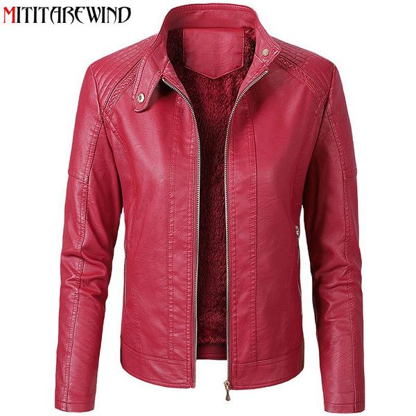 women's leather & faux 2021 autumn winter fleece pu jacket women stand collar motorcycle female slim fit short coat femme, Black
women's leather & faux 2021 autumn winter fleece pu jacket women stand collar motorcycle female slim fit short coat femme, Black