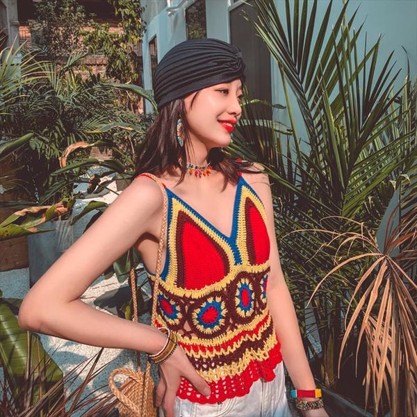 Nepal Thai Tourist Hippie Womens Cami Hand Crafted Bohemian Crochet Sling Exotic Resort Sexy Vest Beach Bikini, White
Nepal Thai Tourist Hippie Womens Cami Hand Crafted Bohemian Crochet Sling Exotic Resort Sexy Vest Beach Bikini, White