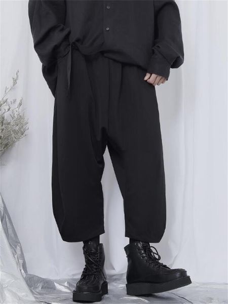 men's pants men hanging crotch casual yamamoto style dark loose fashion trend large size, Black
men's pants men hanging crotch casual yamamoto style dark loose fashion trend large size, Black