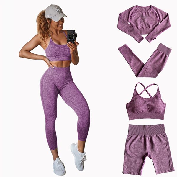 4 pcs tracksuits women's yoga set crop hign waist fitness leggings sports pants, Gray
4 pcs tracksuits women's yoga set crop hign waist fitness leggings sports pants, Gray