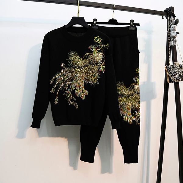 women's tracksuits set two pieces of velvet party girl spring dress frizzy peacock long sleeve with wire + small fashion pants suit h1, Gray
women's tracksuits set two pieces of velvet party girl spring dress frizzy peacock long sleeve with wire + small fashion pants suit h1, Gray