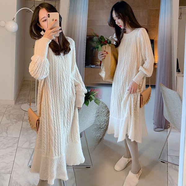 very fairy knitting female autumn winter small student over knee skirt loose medium long net red wool dress, Black;gray
very fairy knitting female autumn winter small student over knee skirt loose medium long net red wool dress, Black;gray