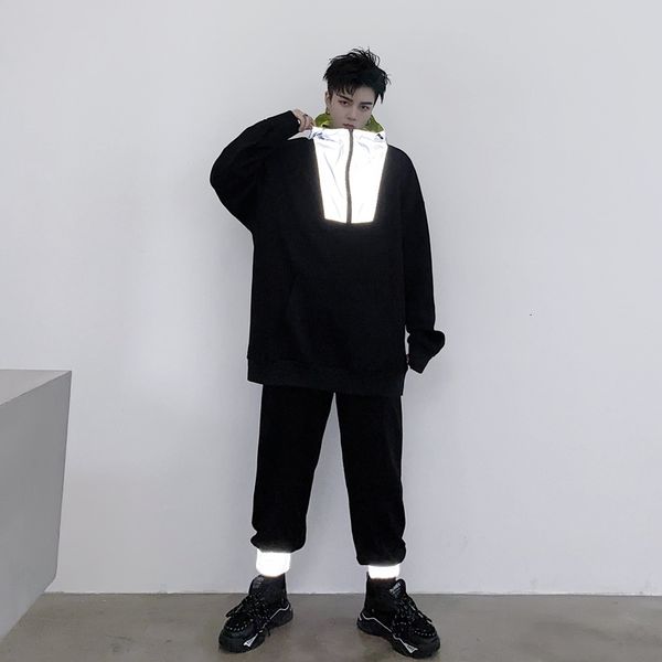 men's jackets men 2 pieces sets tracksuits reflective hooded sweatshirt joggers sweatpants male sports streetwear hip hop loose hoodie, Black;brown
men's jackets men 2 pieces sets tracksuits reflective hooded sweatshirt joggers sweatpants male sports streetwear hip hop loose hoodie, Black;brown