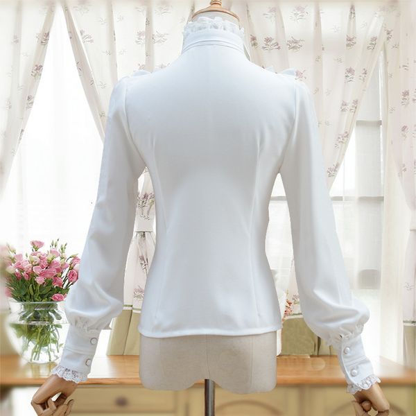 vintage lolita women's shirt gothic chiffon ruffle blouse long sleeve blusas black/white/navy blue/bur ijsr
vintage lolita women's shirt gothic chiffon ruffle blouse long sleeve blusas black/white/navy blue/bur ijsr