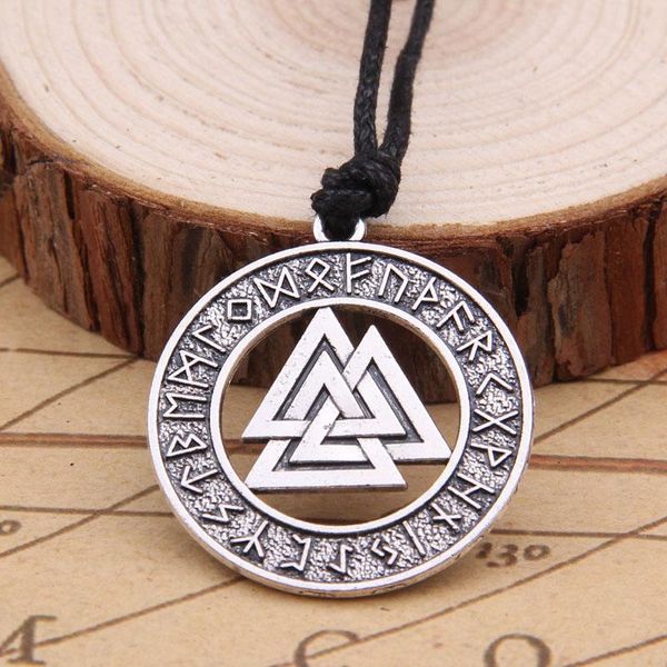 pendant necklaces viking odin rune amulet men necklace scandinavian, Silver