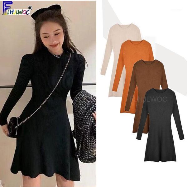 casual dresses basic knitted women fashion long sleeve slim skin a line cute little black knit sweater dress 10029, Black;gray
casual dresses basic knitted women fashion long sleeve slim skin a line cute little black knit sweater dress 10029, Black;gray