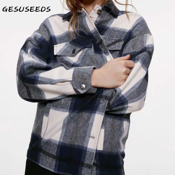 2021 autumn jacket women casual coat vintage plaid jacket fashion single breasted coat blue oversized chic outerwear, Black;brown
2021 autumn jacket women casual coat vintage plaid jacket fashion single breasted coat blue oversized chic outerwear, Black;brown