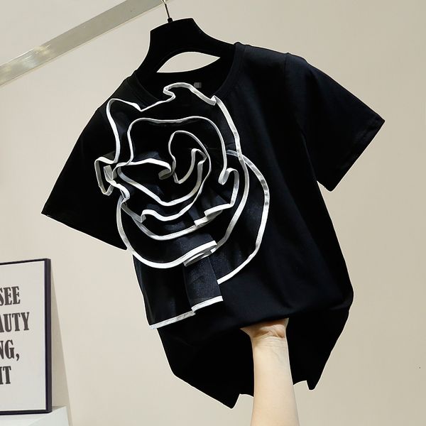 2021 summer new three-dimensional flowers decoration short sleeve women's fashions floral t-shirt ladies' 7jdw, White
2021 summer new three-dimensional flowers decoration short sleeve women's fashions floral t-shirt ladies' 7jdw, White