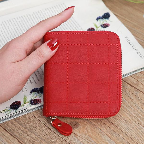 wallets women fashion pu leather female plaid purses nubuck card holder wallet woman small zipper with coin purse, Red;black
wallets women fashion pu leather female plaid purses nubuck card holder wallet woman small zipper with coin purse, Red;black