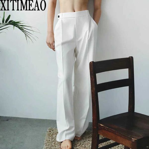 za women wide-leg asymmetric high-waist trousers side pockets and false welt at the back female ladies pants 210604, Black;white
za women wide-leg asymmetric high-waist trousers side pockets and false welt at the back female ladies pants 210604, Black;white
