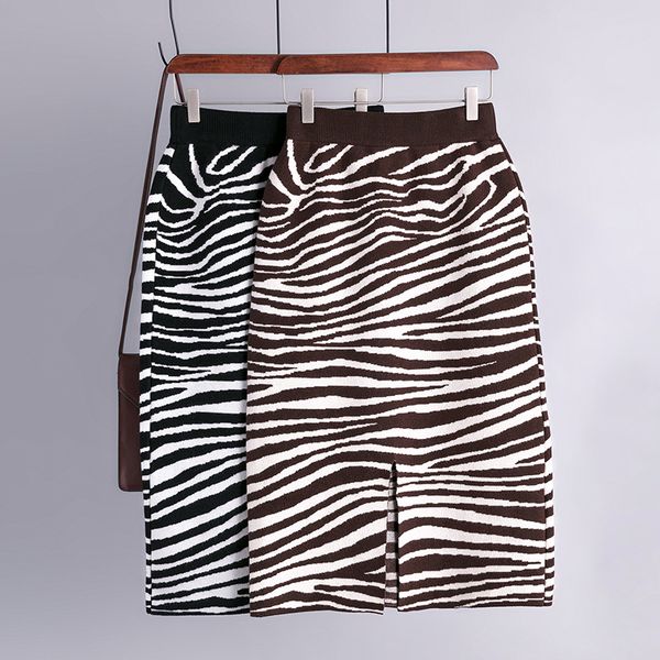 zebra pattern knitted skirt women elastic high waist slim pencil skirt autumn winter warm bodycon split sweater skirts, White;black
zebra pattern knitted skirt women elastic high waist slim pencil skirt autumn winter warm bodycon split sweater skirts, White;black